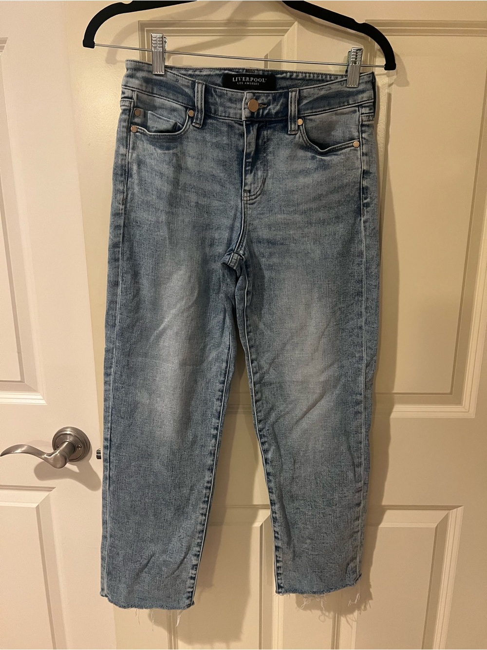Liverpool Light Blue Cropped High-Rise Women's Jeans